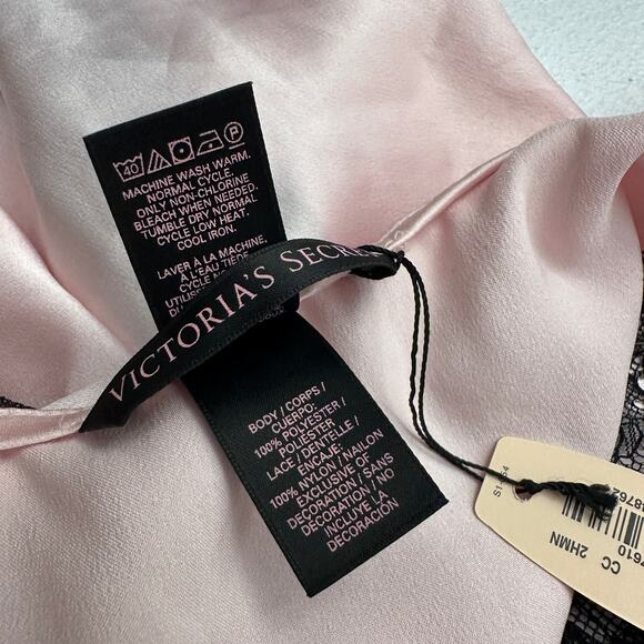 Victorias Secret Womens Slip Dress Sz L Lace Mini Pink Coquette Whimsigoth Fairy - Picture 4 of 6